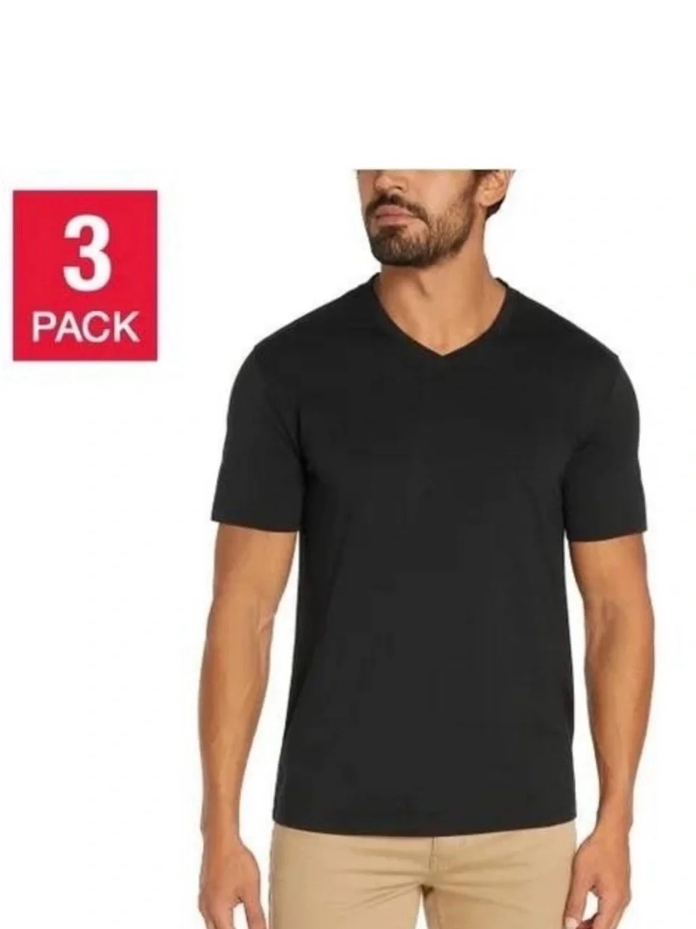 Banana Republic 3- pack essential V - neck T - shirt black men’s size medium
